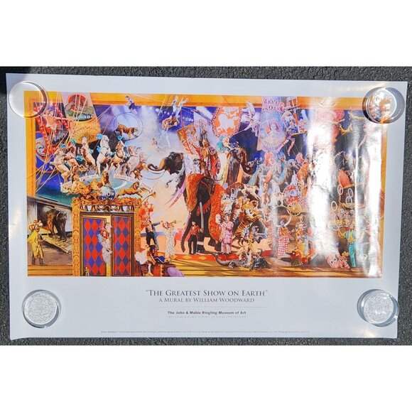 The Greatest Show On Earth Circus Art Print By William Woodward 30 x 20 Inches - Picture 1 of 13